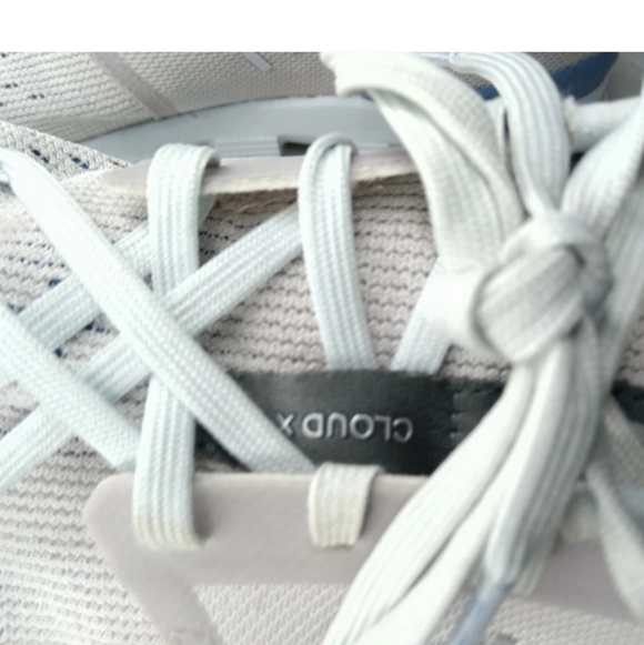 ON Running Cloud X 4 Shoes Women's Size 10.5 Sneakers Silver Chambray - Picture 6 of 9